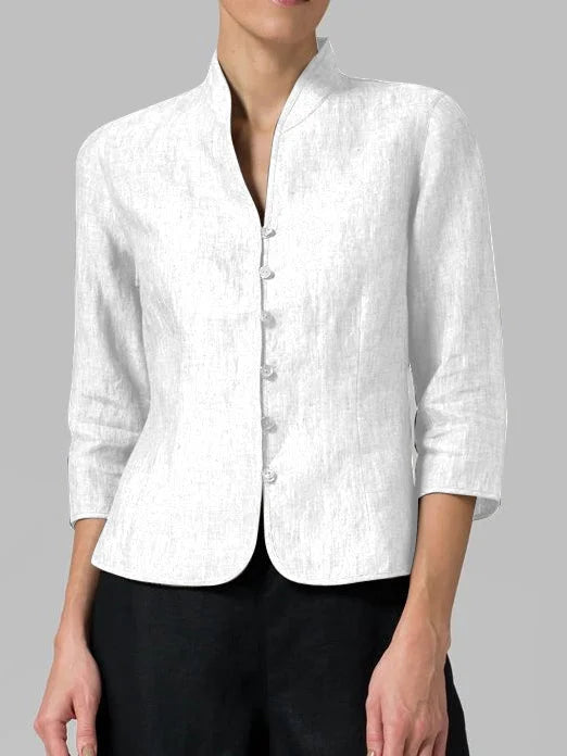 Blazer femenino lino elegante ligero perfecto verano y trabajo