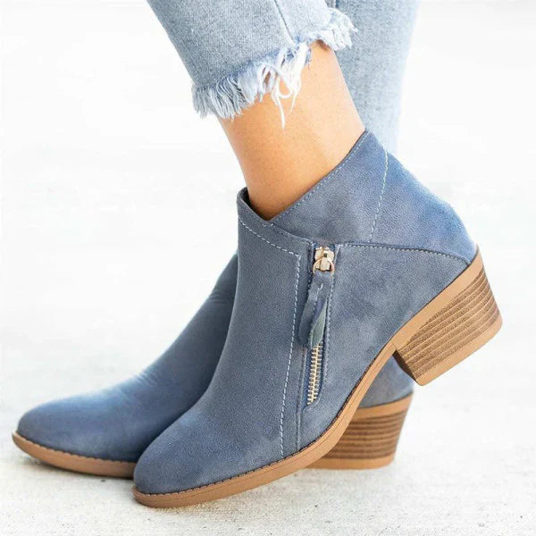 Sandalias elegantes mujer con cierre cremallera y plantilla suave
