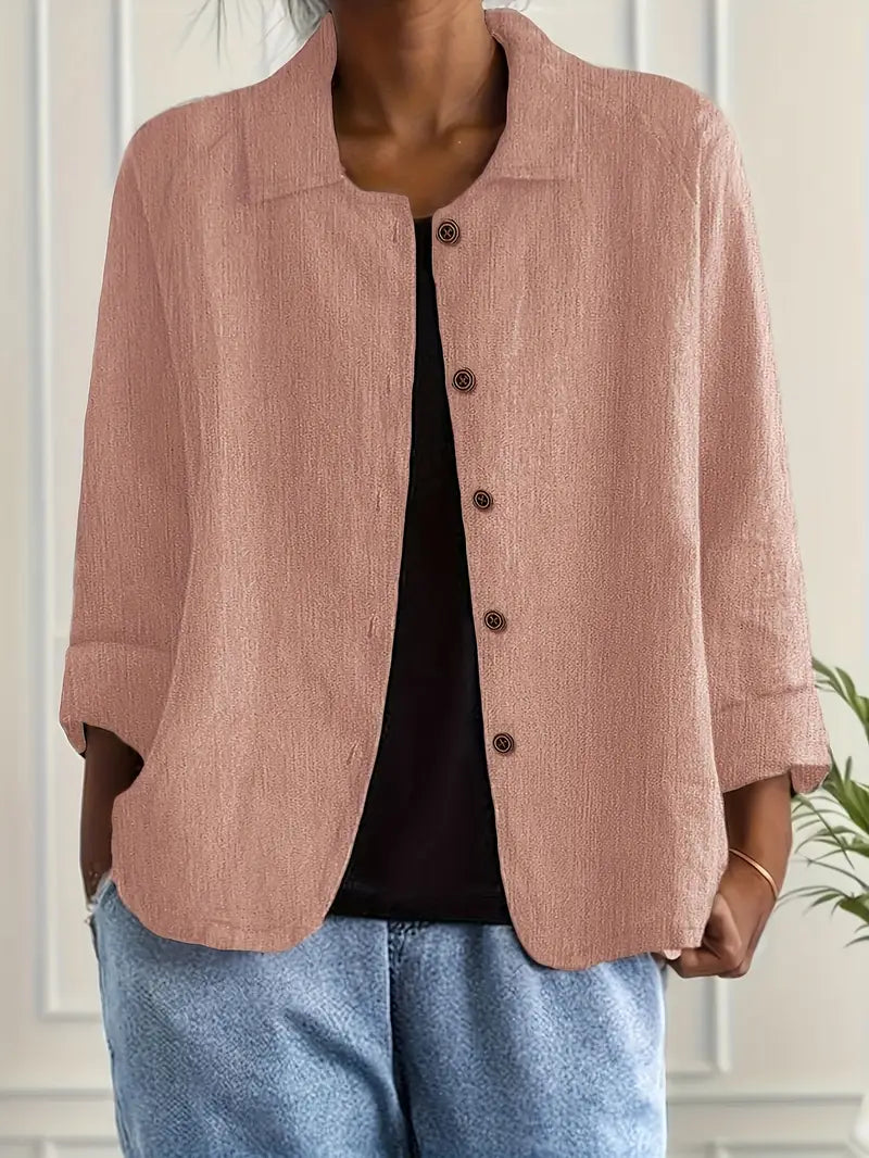 Chaqueta mujer con botones, confortable y moderna para otoño e invierno