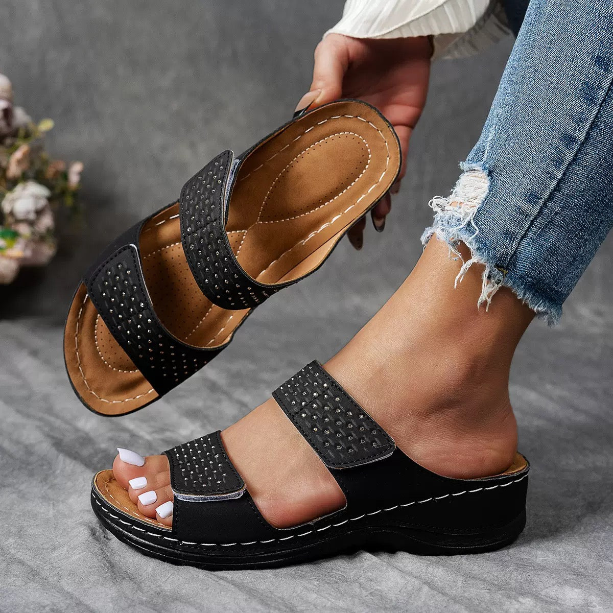 Sandalias mujer confort ortopédicas transpirables chic verano