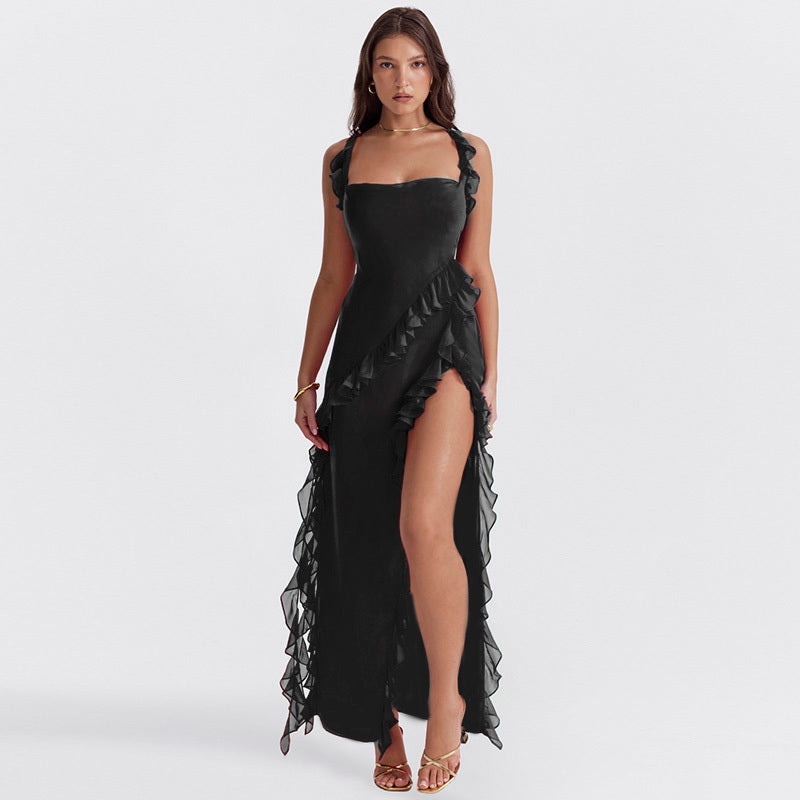 Vestido Elegante Mujer – Diseño Aireado con Volantes y Estilo Moderno