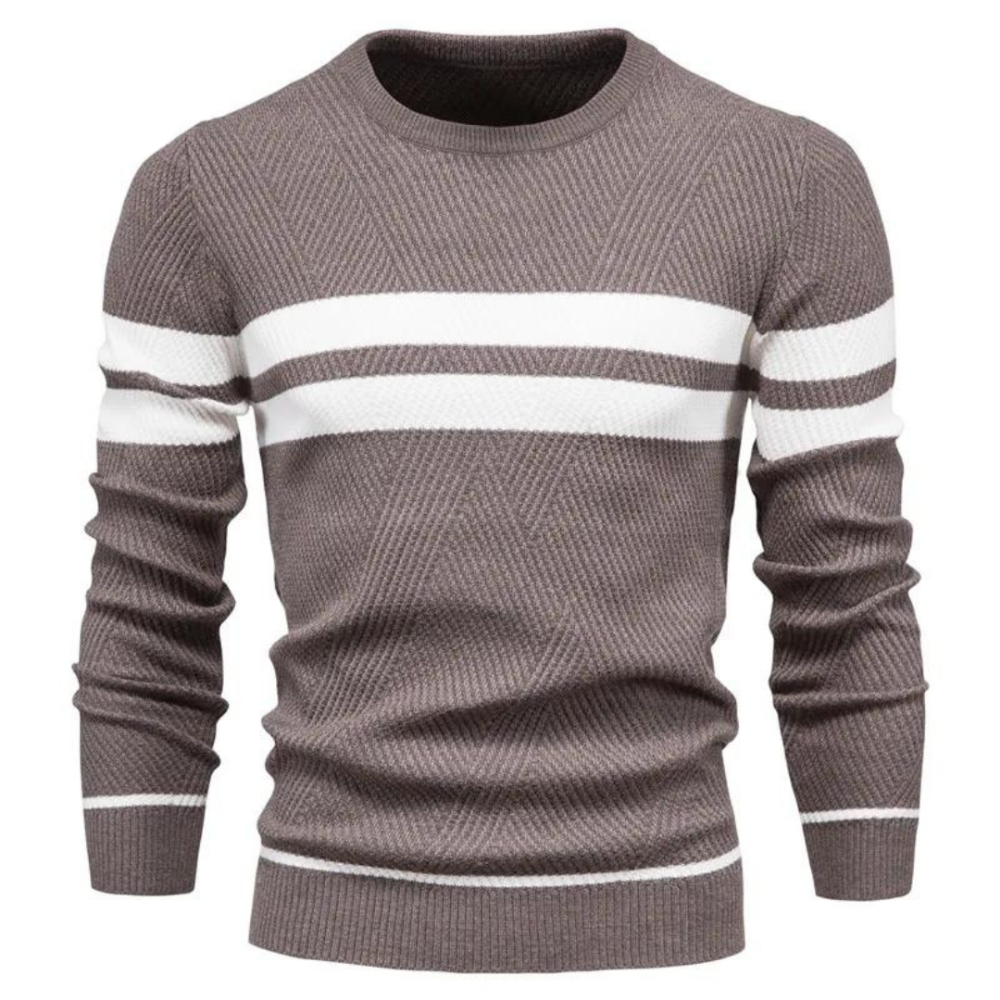 Jersey masculino trenzado cálido moderno diario y oficina
