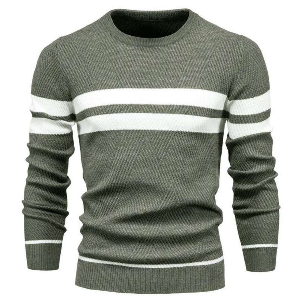 Jersey masculino trenzado cálido moderno diario y oficina