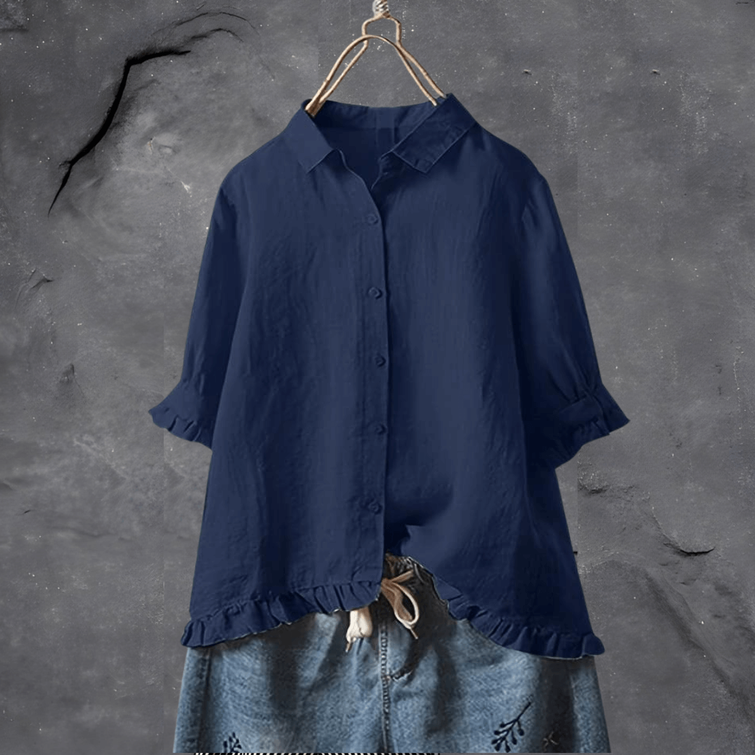 Blusa elegante femenina, transpirable