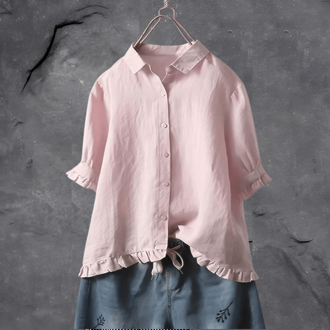 Blusa elegante femenina, transpirable