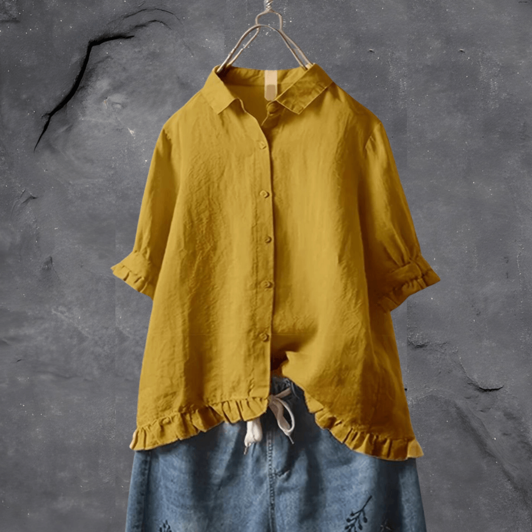 Blusa elegante femenina, transpirable