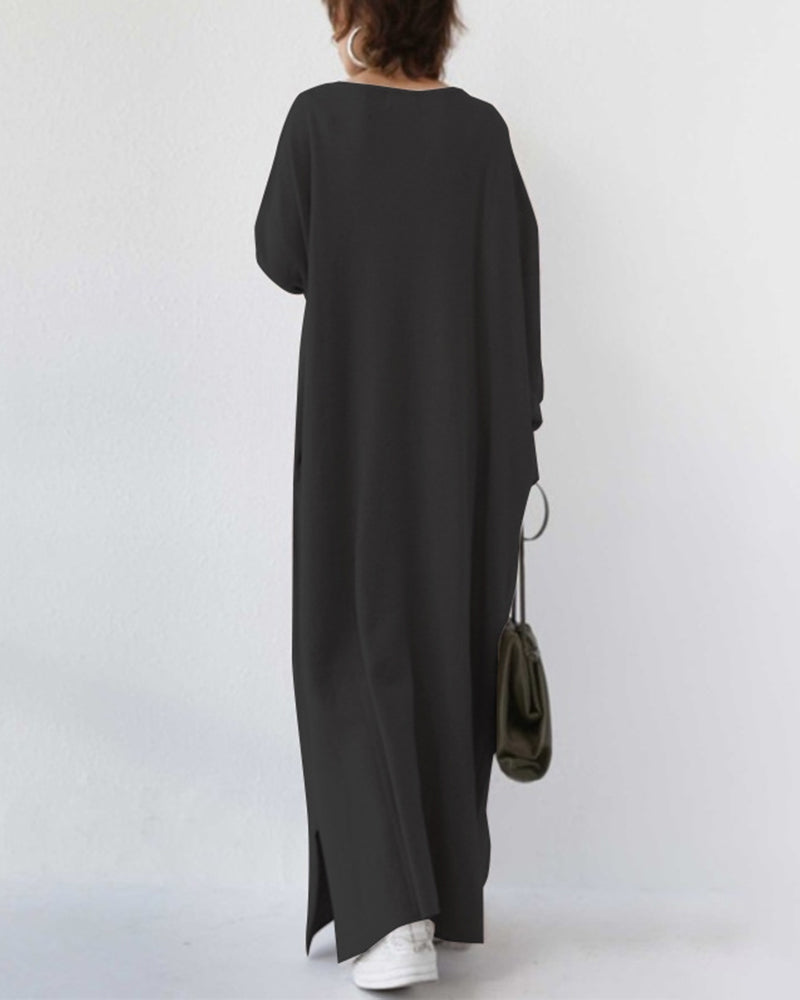 Vestido largo mujer, chic y versátil para eventos de invierno