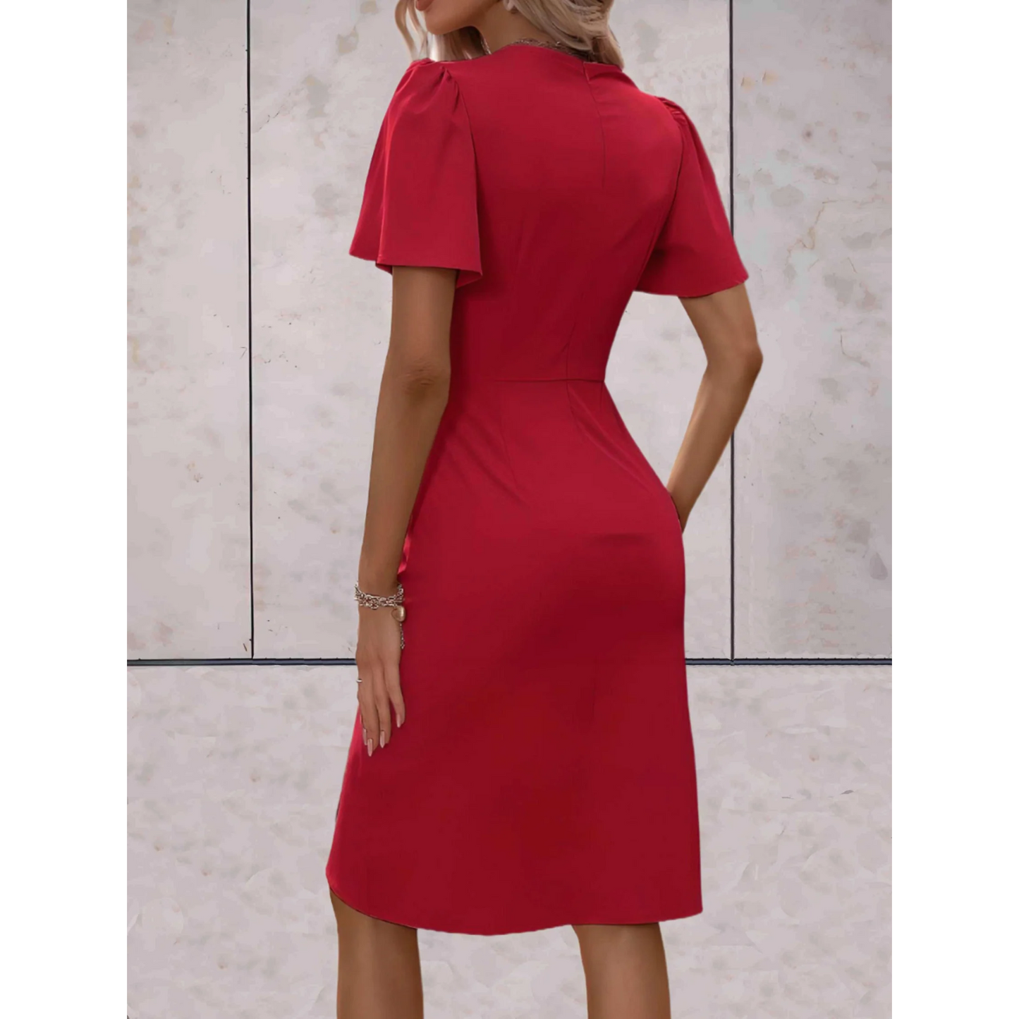 Vestido envolvente femenino, moderno y refinado