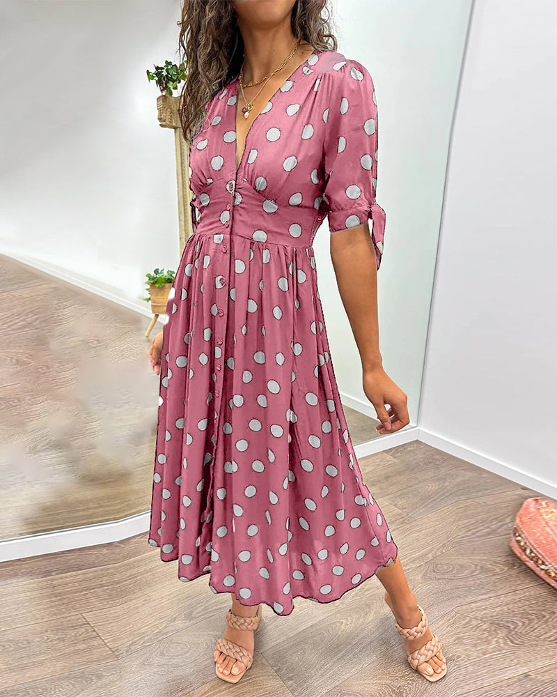 Vestido Vintage Mujer – Lunares, Estilo Femenino y Ajuste Cómodo