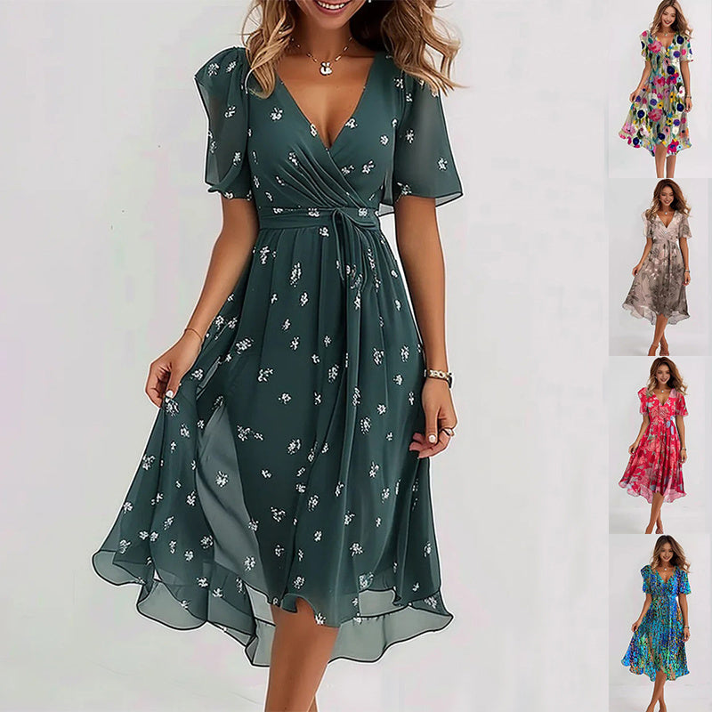 Inez | Elegante Vestido Floral Midi