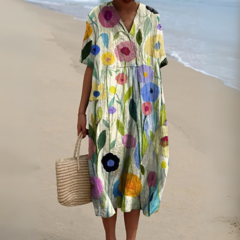 Hazal | Vestido De Verano Floral Colorido