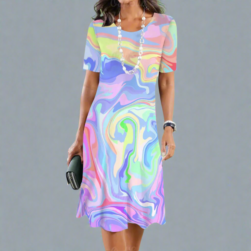 Davinia | Elegante vestido de verano con degradado de colores