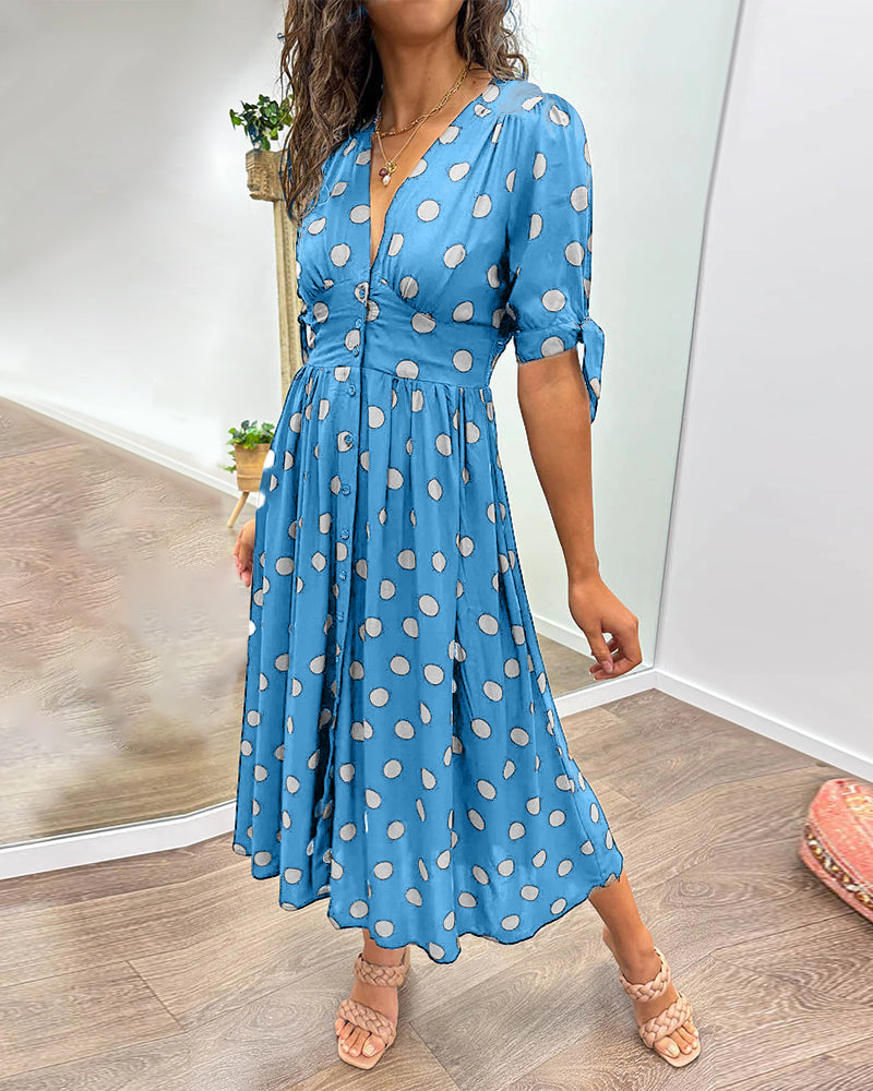 Vestido Vintage Mujer – Lunares, Estilo Femenino y Ajuste Cómodo