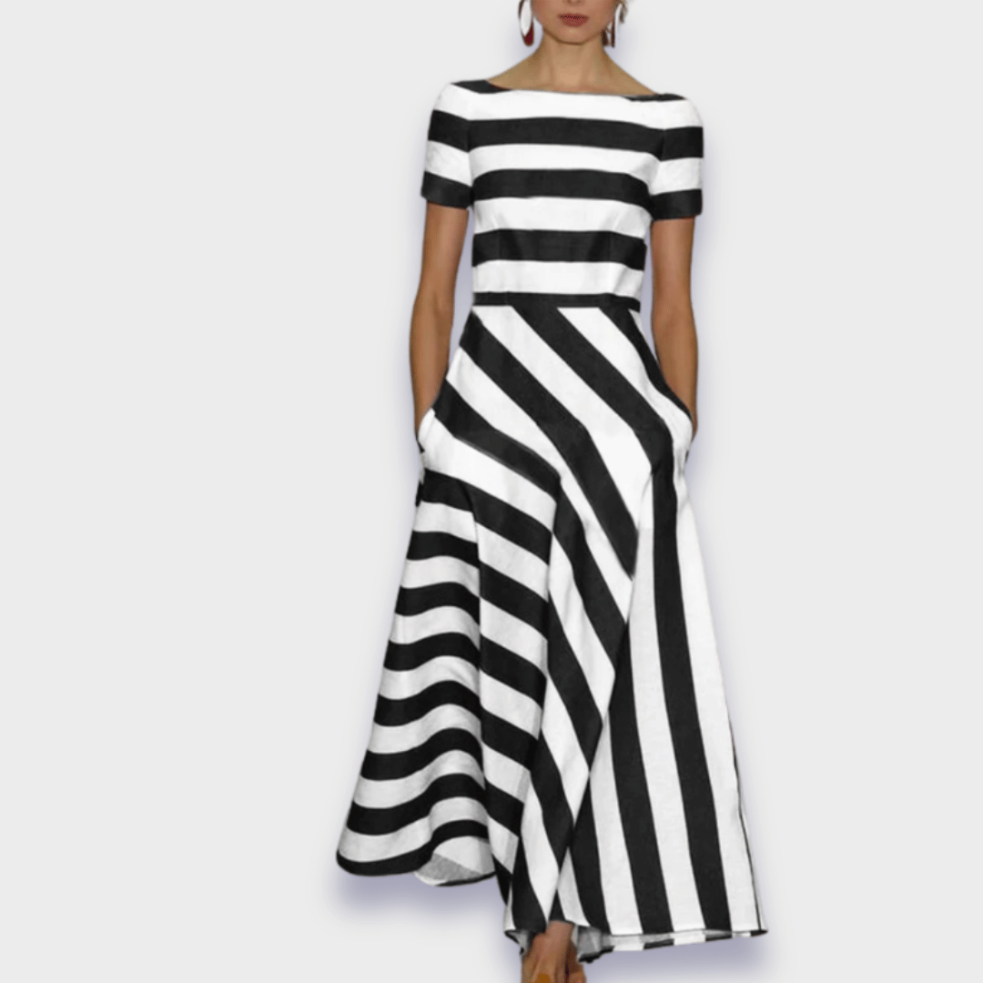 Dalina | Maxivestido de rayas hecho a mano