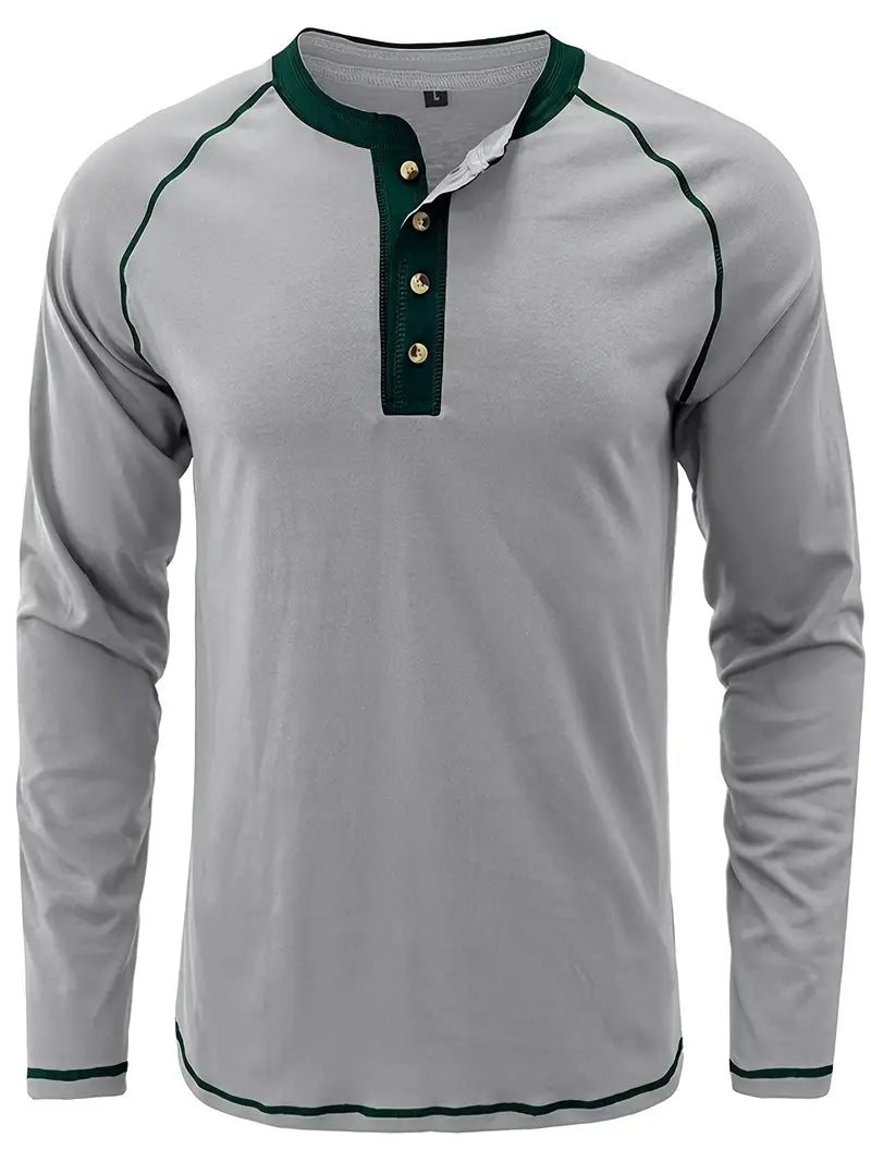 Camisa de manga larga hombre, ligera y favorecedora para primavera u otoño