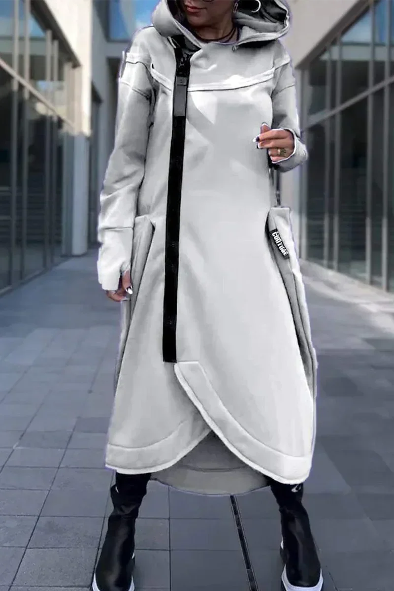 Sudadera Larga Mujer – Con Cremallera, Ligera y Transpirable Diario