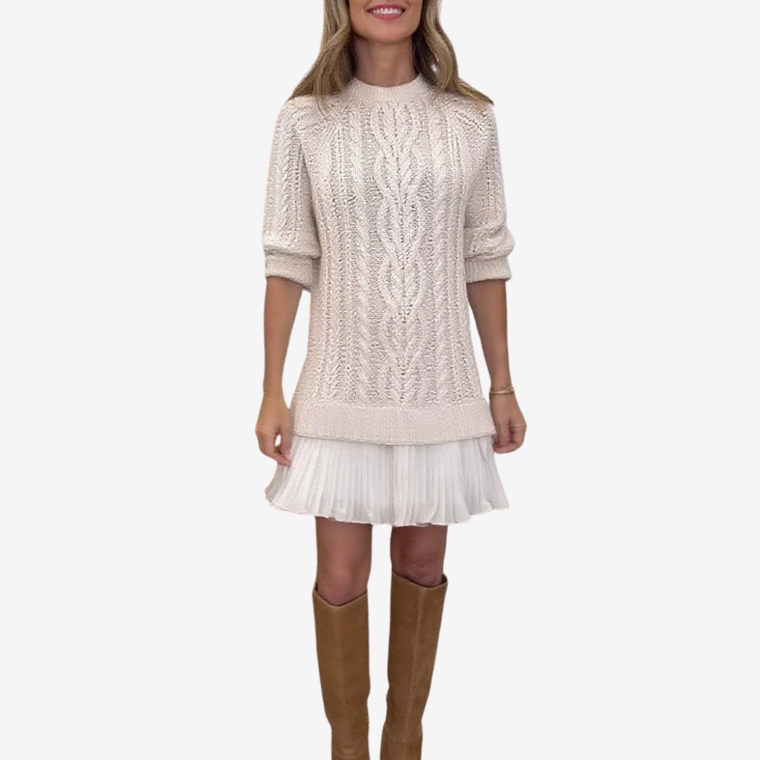 Vestido mujer estilo refinado, cálido y favorecedor para diario
