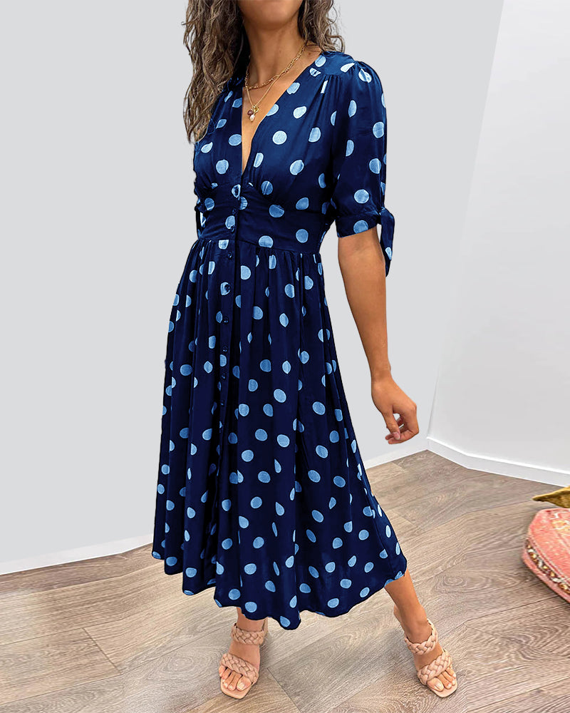 Vestido Vintage Mujer – Lunares, Estilo Femenino y Ajuste Cómodo