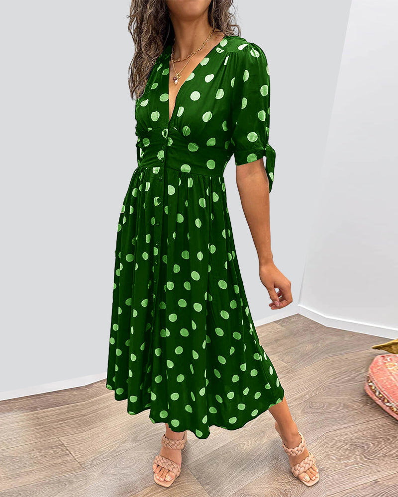 Vestido Vintage Mujer – Lunares, Estilo Femenino y Ajuste Cómodo