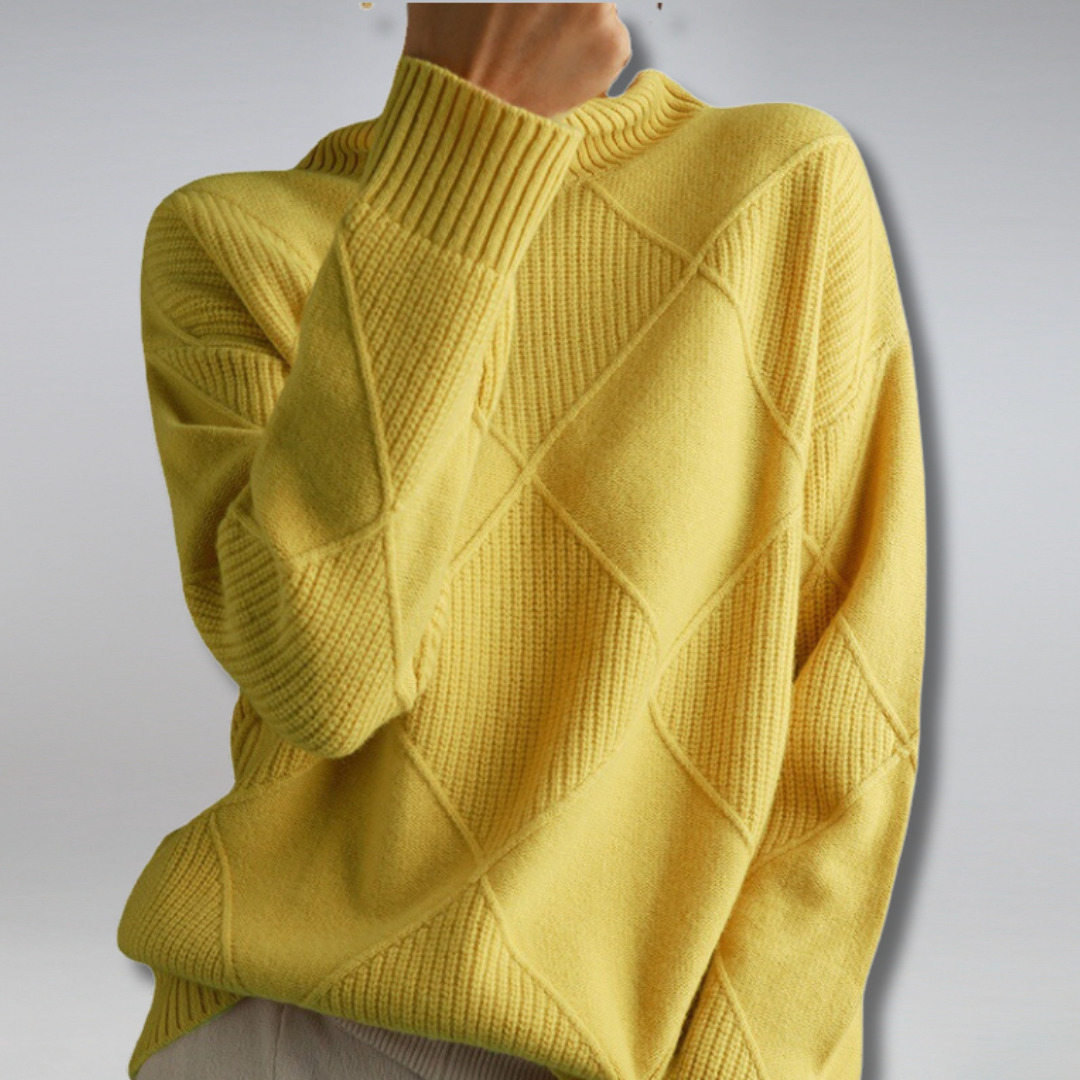 Jersey de cachemira con cuello alto para mujer: calidez y elegancia