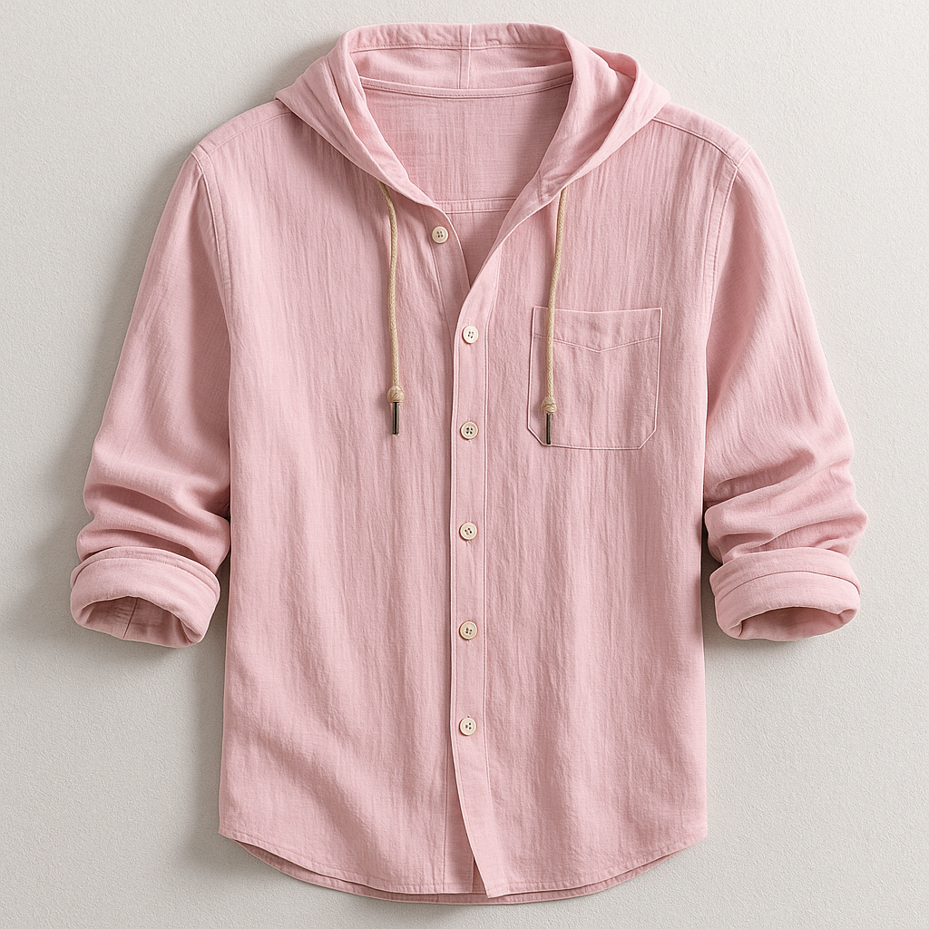 Camisa hombre elegante capucha ligera y estilosa