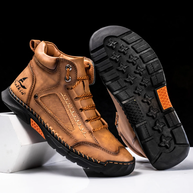 Zapatillas high-top cuero elegantes ideales para paseo y trabajo