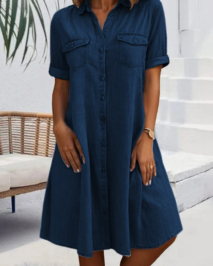 Vestido vaquero suelto, transpirable y perfecto para primavera