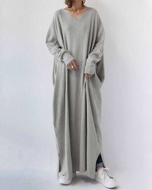 Vestido largo mujer, chic y versátil para eventos de invierno
