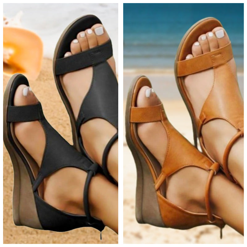 Nina | Sandalias ortopédicas de piel con tacón