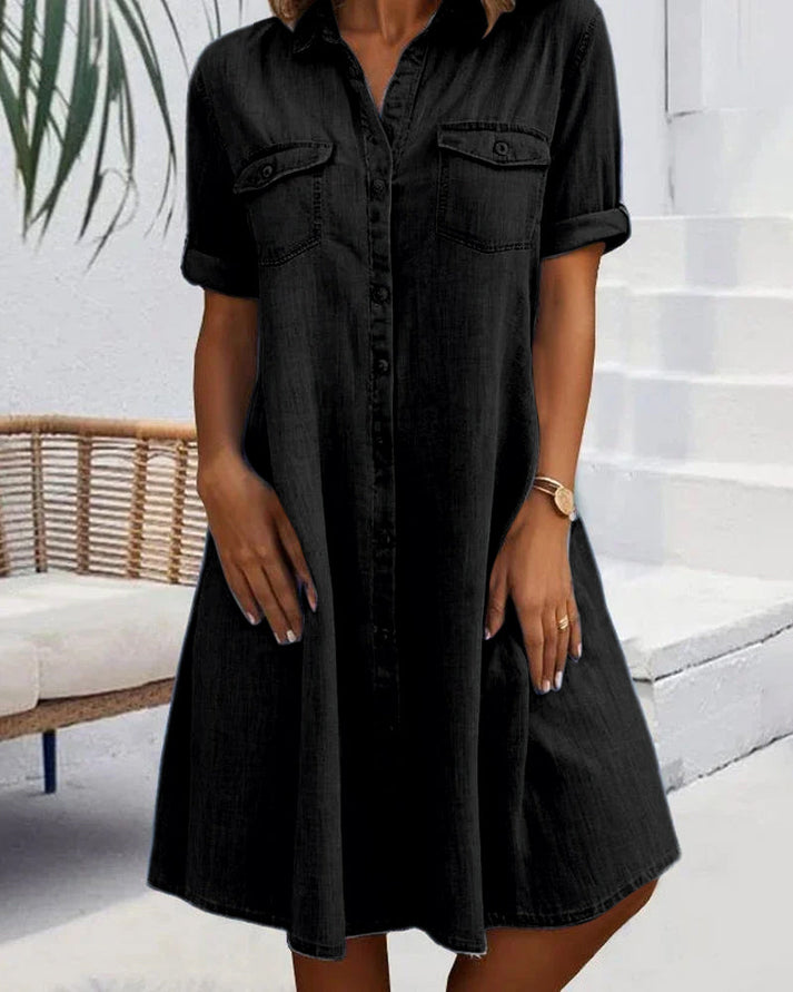 Vestido vaquero suelto, transpirable y perfecto para primavera