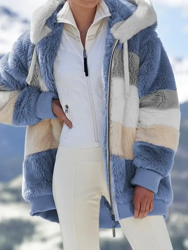 Chaqueta Mujer – Cálida de Invierno con Capucha y Estilo Casual
