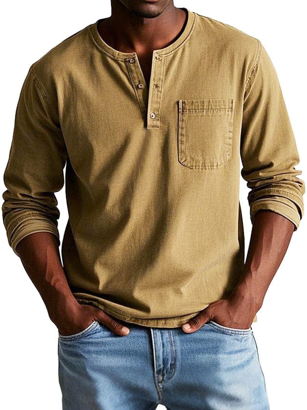 Camisa vintage para hombre, elegante y confortable