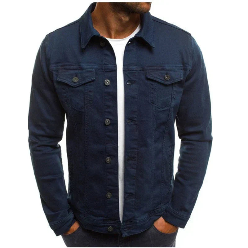 Chaqueta de mezclilla de hombre, elegante y perfecta para uso casual