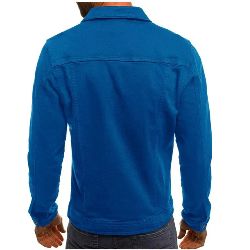 Chaqueta de mezclilla de hombre, elegante y perfecta para uso casual