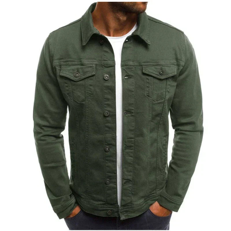 Chaqueta de mezclilla de hombre, elegante y perfecta para uso casual