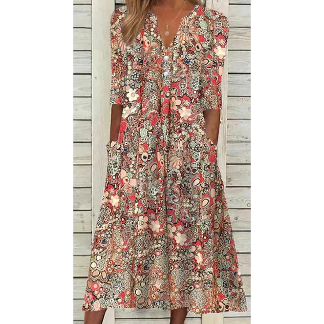 Vestido boho moderno, versátil y perfecto