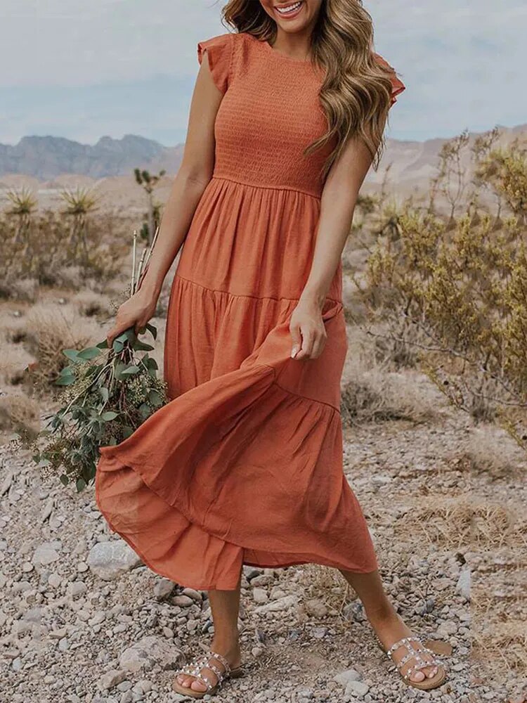 Elsie | Elegante vestido de verano con detalles de volantes y bolsillos