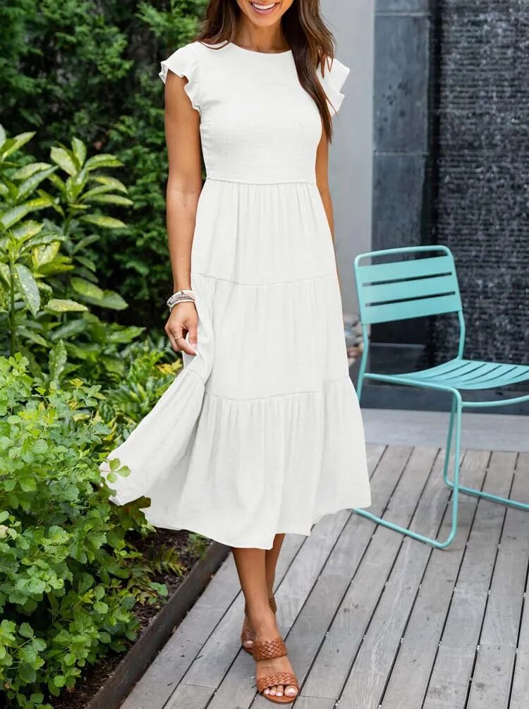 Elsie | Elegante vestido de verano con detalles de volantes y bolsillos