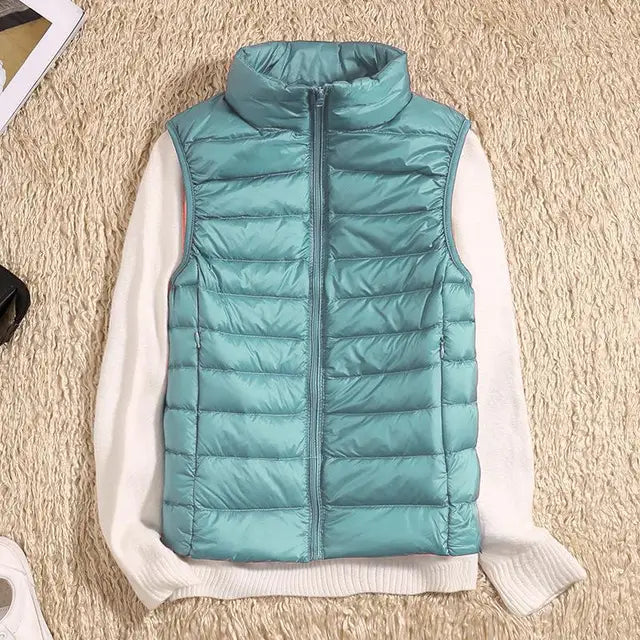 Chaleco mujer ligero acolchado ideal deporte paseo y viaje
