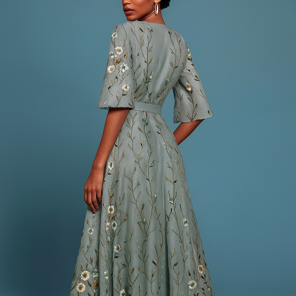 Vestido Maxi Flores Mujer – Fresco y Cómodo para Vacaciones y Ocio