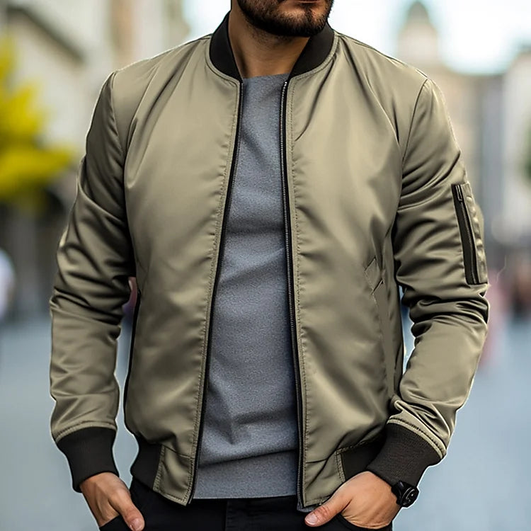 Bomber jacket de hombre, estilosa y perfecta para uso casual