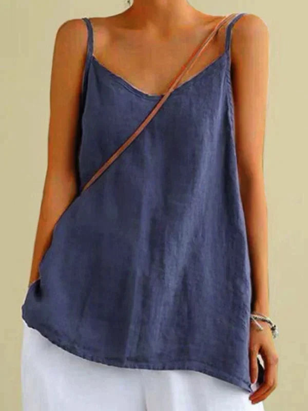 Camiseta Sin Mangas Mujer – Lino Suave, Fresco y Cómodo para Días Cálidos