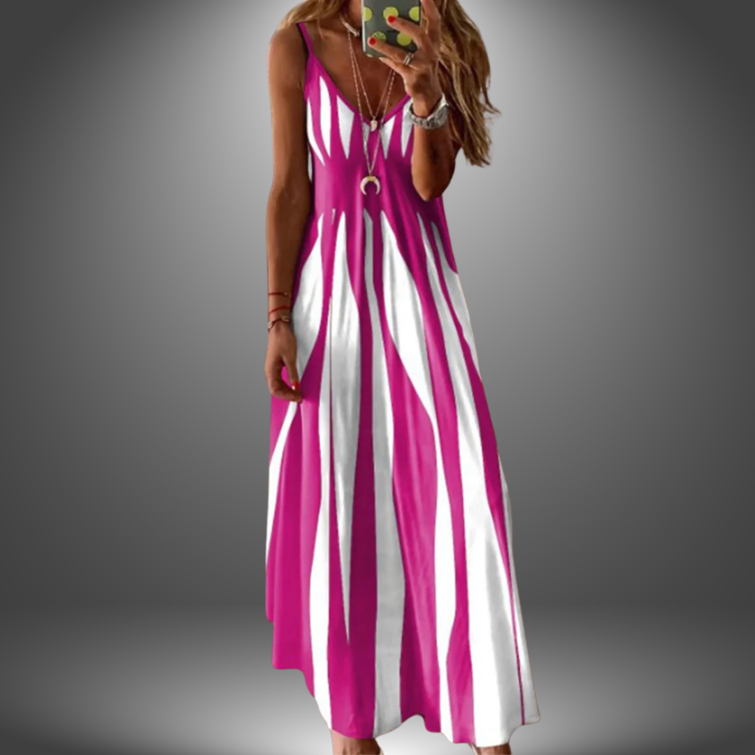 Elif | Maxivestido de rayas sin mangas