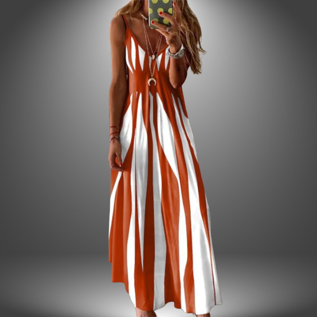 Elif | Maxivestido de rayas sin mangas