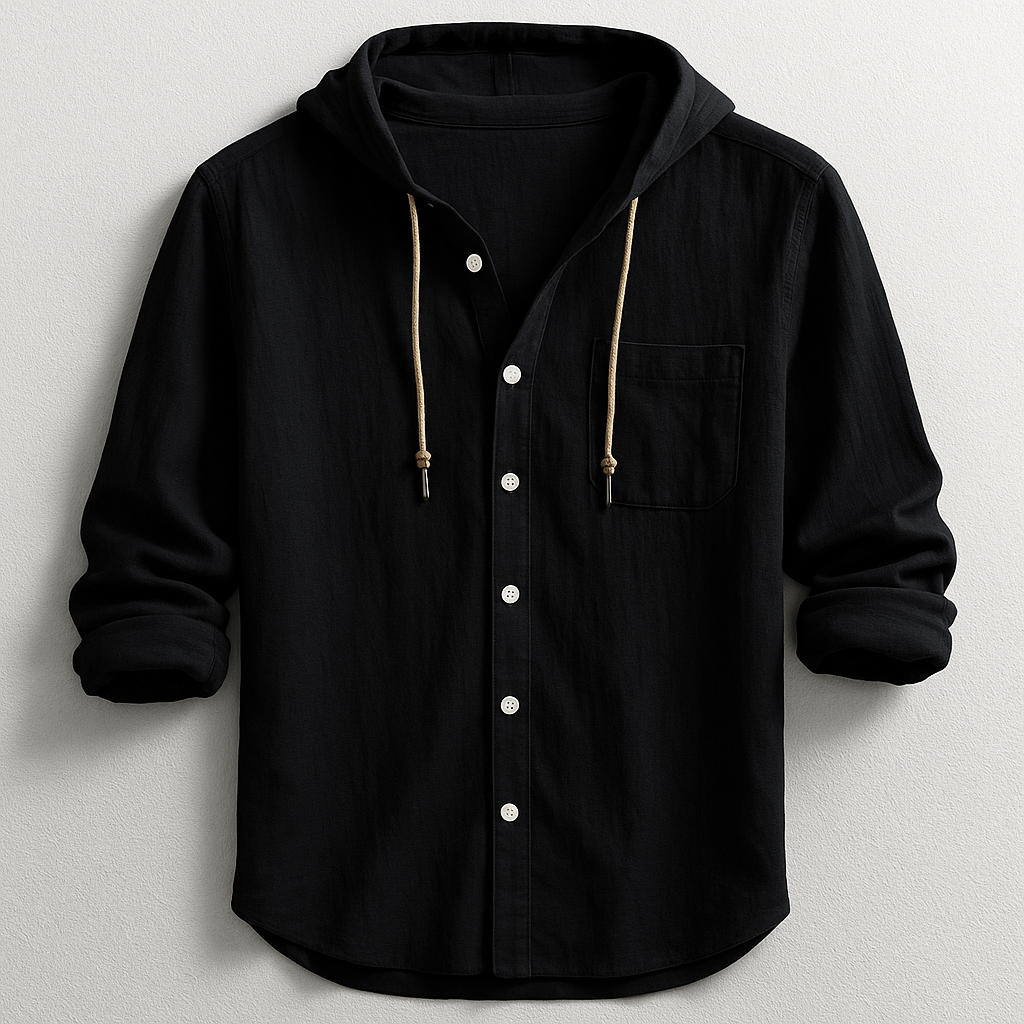 Camisa hombre elegante capucha ligera y estilosa
