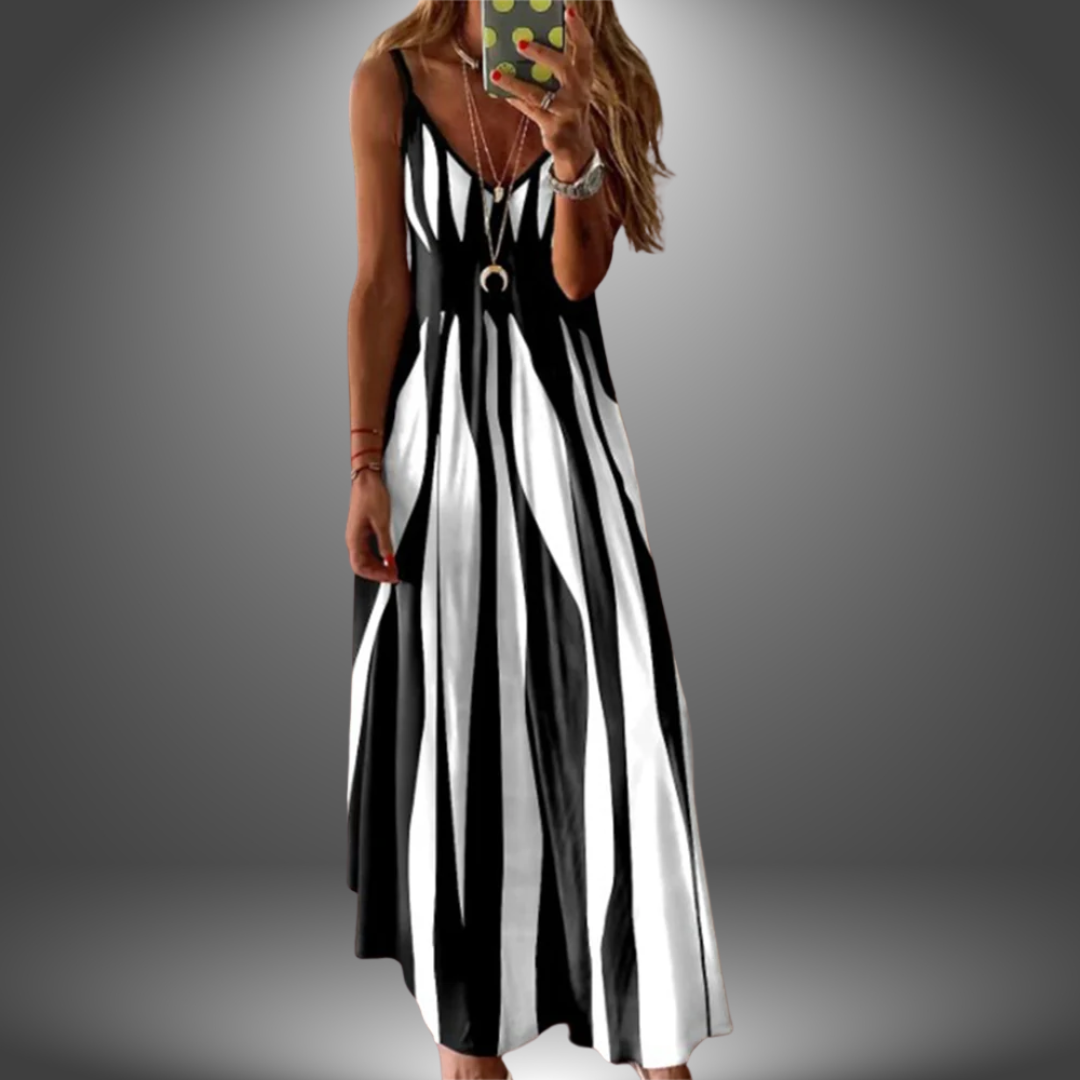 Elif | Maxivestido de rayas sin mangas