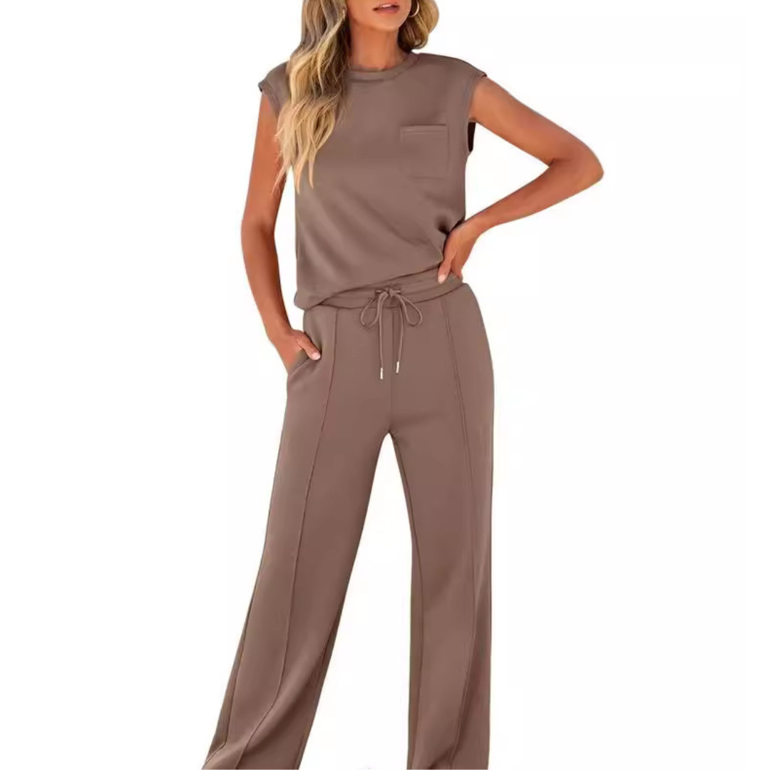 Conjunto casual de verano dos piezas cómodo y elegante diario