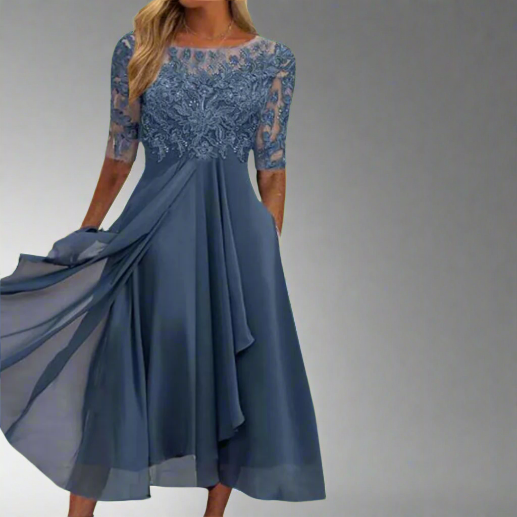 Dorris | Elegante vestido midi de encaje