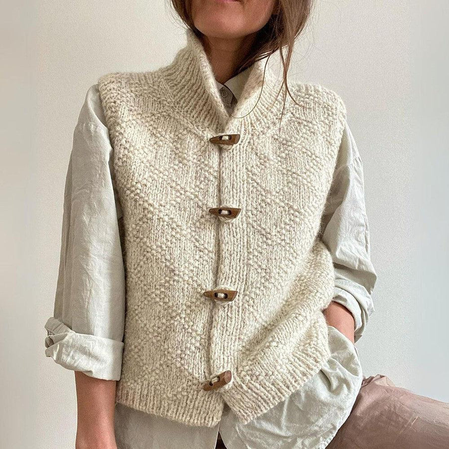 Elegante chaleco de punto para mujer: suave, cálido y versátil