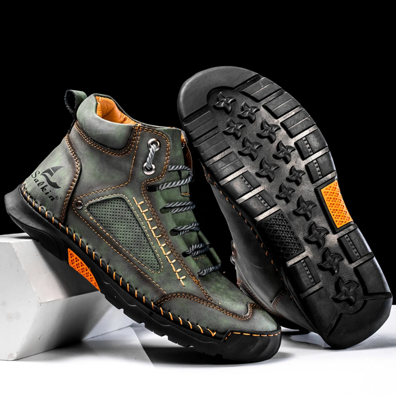 Zapatillas high-top cuero elegantes ideales para paseo y trabajo